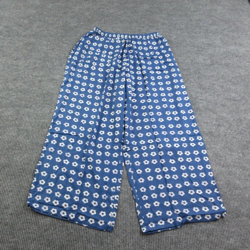 Daughters Of India Pants Womens 2XL Blue Harem Wide-Leg Rayon Crepe 31x30.5* NWT